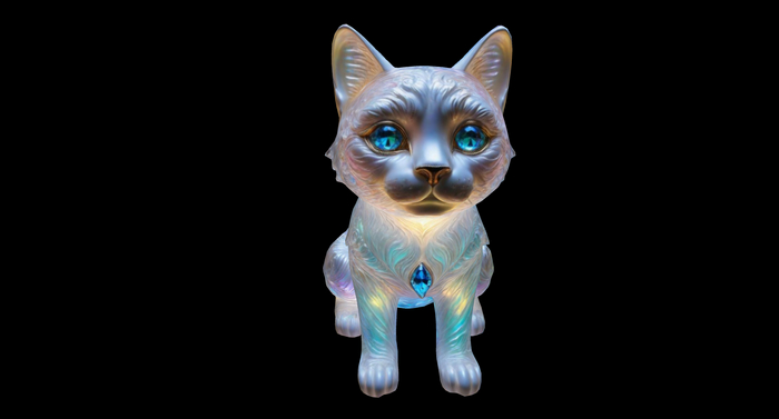 HB: Luminous Crystal Cat Statue FuLL PERM