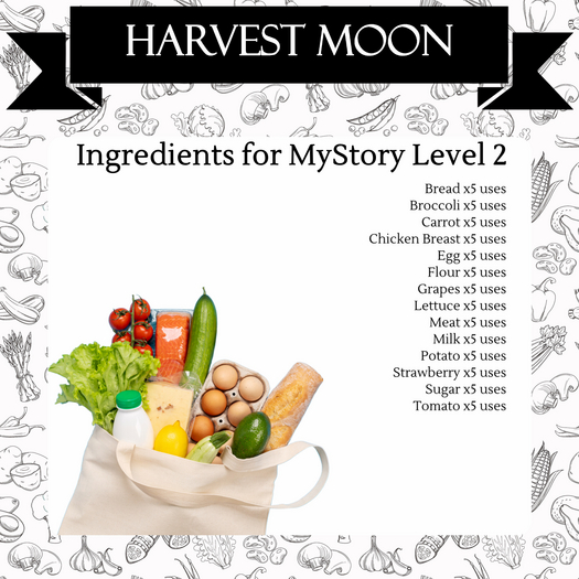 MyStory Level 2 Ingredients