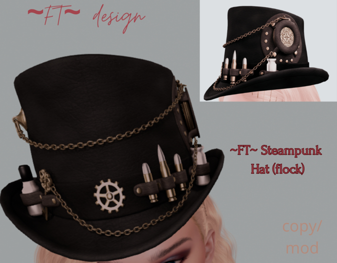 ~FT~ Steampunk  Hat (flock))