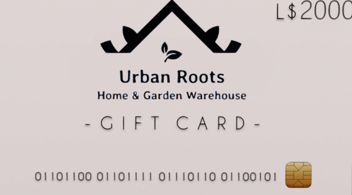 Urban Roots 2000L Gift Card