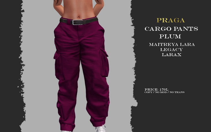 Praga Cargo pants new - Plum