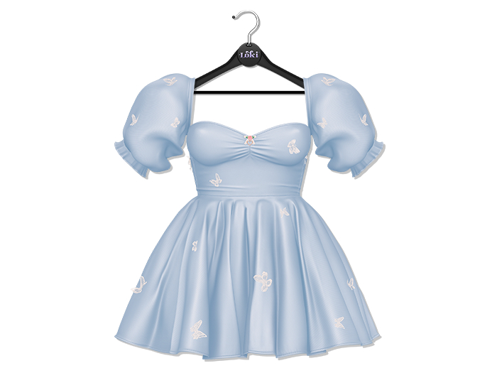Loki - Natalie Flutter Dress - Sky