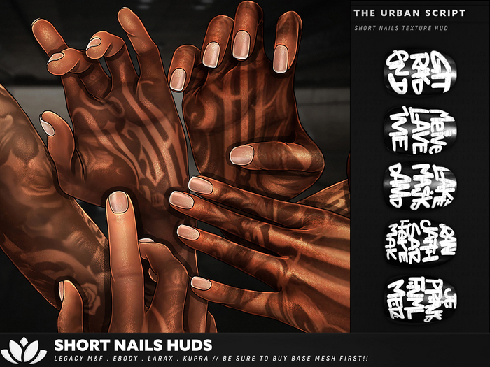 [BL] Short nails HUD // the urban script