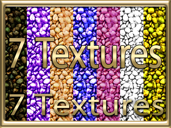 Zoy Texture [ Organic Gravel Seamless 03 ] 7 Textures