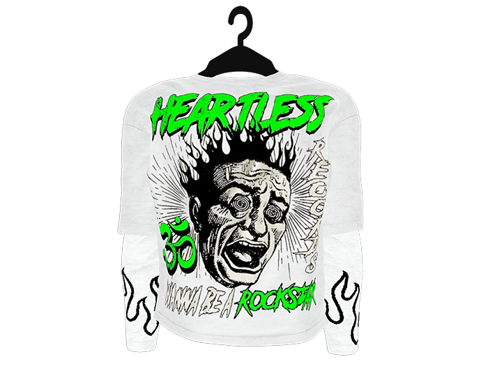 Spade: Max Set Shirt (White Heartless)