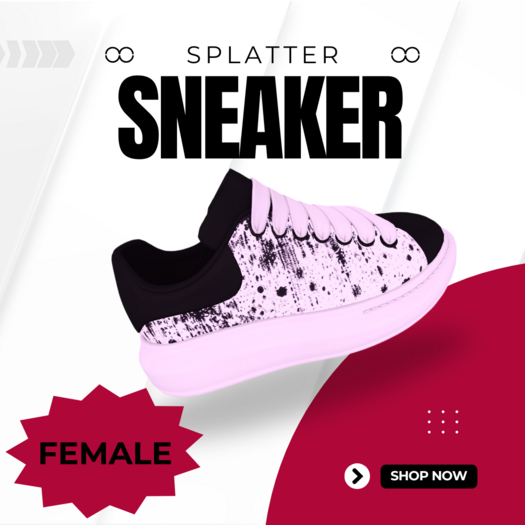 ..De Novo.. Fem Splatter Sneakers