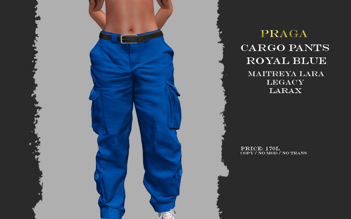 Praga Cargo pants new - Royal Blue