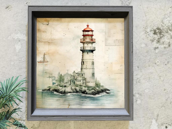 ||When I'm Bored || Decor || Framed Art || 1LI || Lighthouse