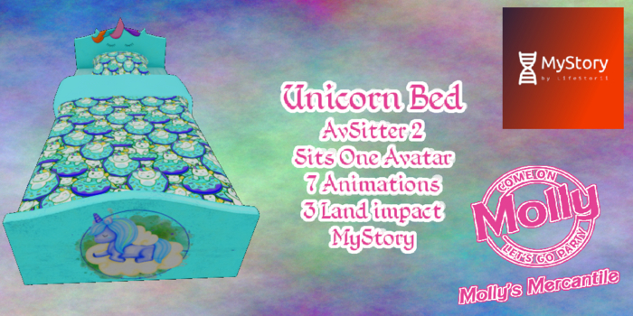 Molly's Mercantile - Unicorn Bed Aqua