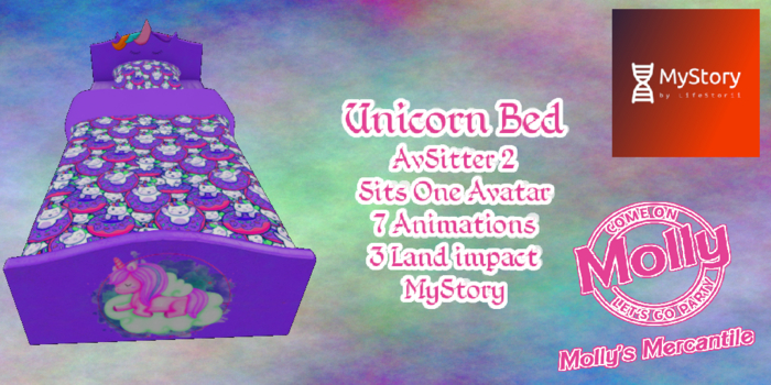 Molly's Mercantile - Unicorn Bed Purple