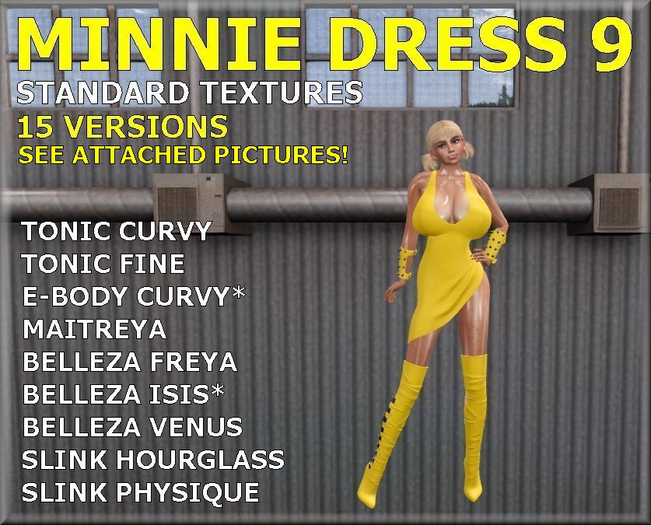 MINNIE DRESS 9 - STANDARD TEXTURES - (UNPACK!)