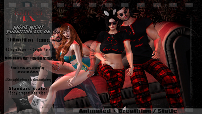 RAMSEI - Pillows Movie Night [ Furniture ADD ON] 
