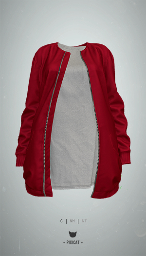 -Pixicat- Tyler Bomber Jacket (Red)