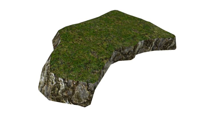 Rock & Grass Platform 4 - Copy & Mod