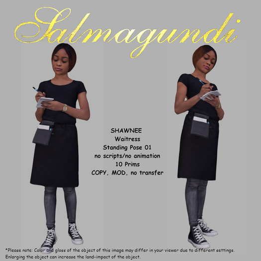 SHAWNEE - Waitress - Standing Pose 01