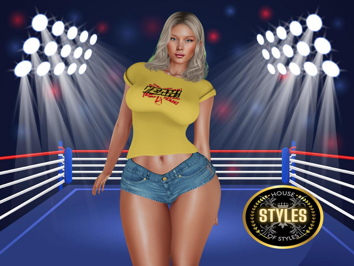 LA Knight "Yeah!" Ladies Tee (Yellow)