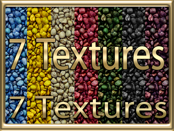 Zoy Texture [ Organic Gravel Seamless 04 ] 7 Textures