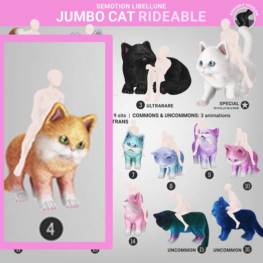 SEmotion Libellune Jumbo Cat Rideable COMMON 04