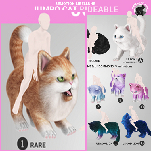 SEmotion Libellune Jumbo Cat Rideable RARE 01