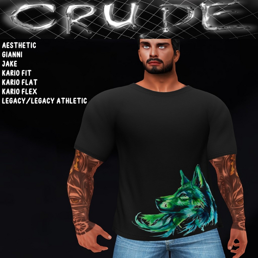 Blue Wolf Men's T-Shirt (MCT)  <Wear Me>
