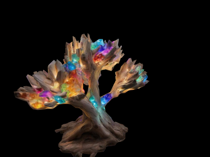 HB: Crystal Driftwood Tree prop FuLL PERM