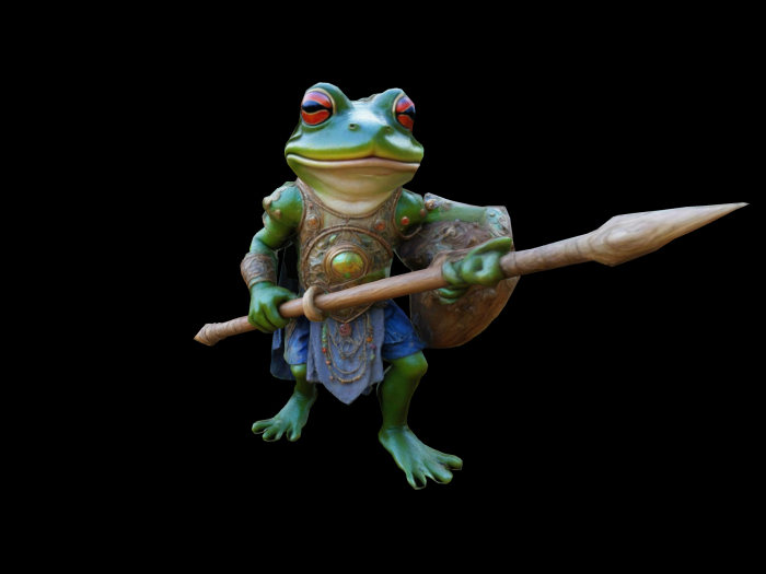 HB: Frog Warrior Statue FuLL PERM