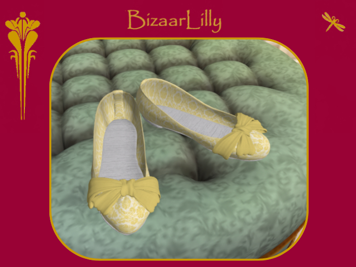 Gilded Age ~ Damask Slippers ~ Appolliana