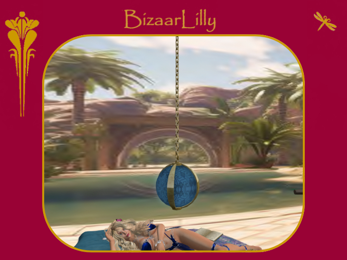 Arabica Orb Lantern ~ Deep Blue Rivers