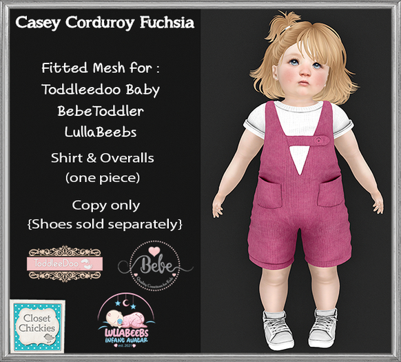 *CC* Casey Corduroy Fuchsia (TDB/BBTLB) add me