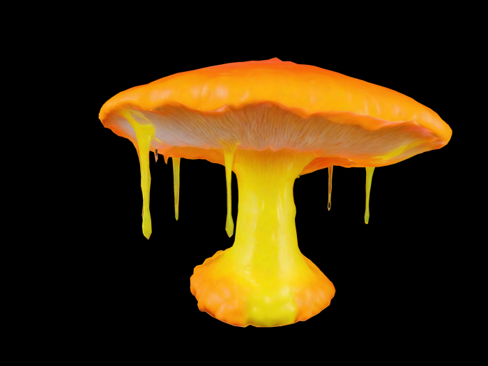 HB: Neon Orange Yellow Slime Mushroom FuLL PERM