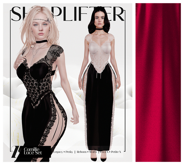 [SHOPLIFTER] - 'Camille' Lace Set / Red