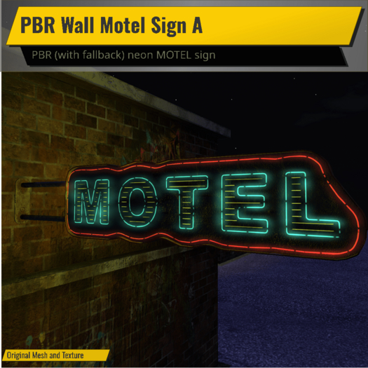 PBR Wall Motel Sign A