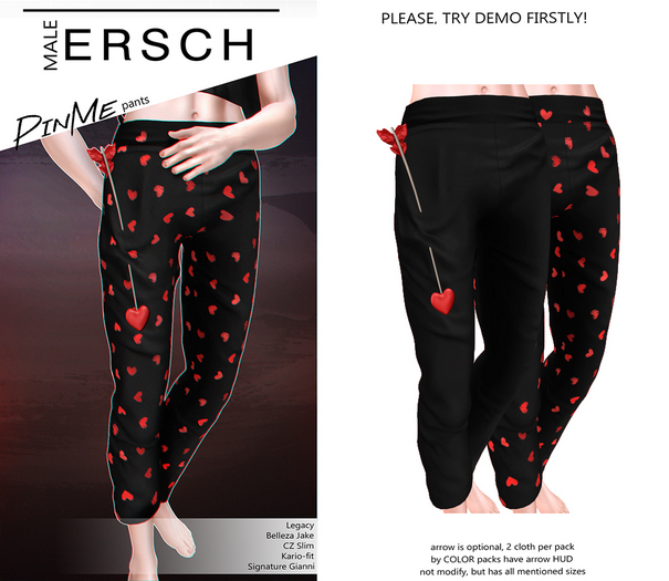 ERSCH - PinMe Pants -black-