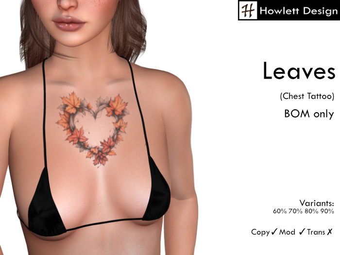 [HDesign] Leaves (Chest Tattoo)