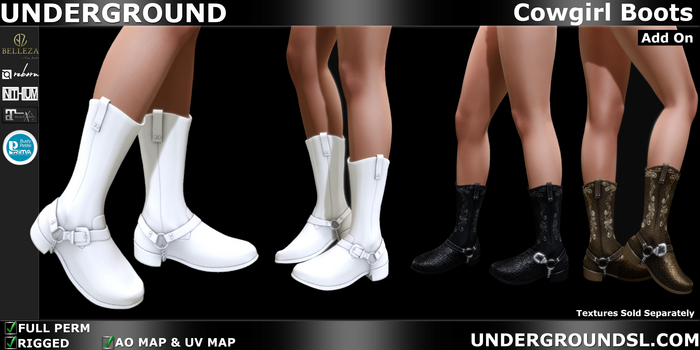 (UG FULL PERM) - Cowgirl Boots Add On
