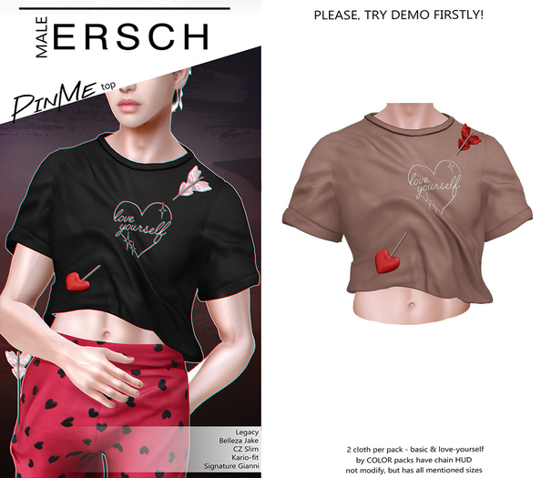 ERSCH - PinMe Top Male -beige-