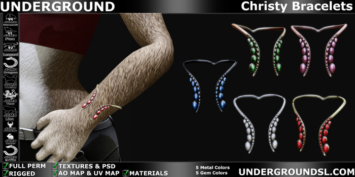 (UG FULL PERM) - Christy Bracelets Furry