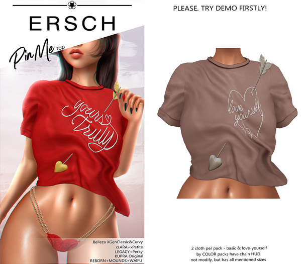 ERSCH - PinMe Top Fem -beige-