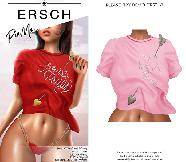 ERSCH - PinMe Top Fem -pink-