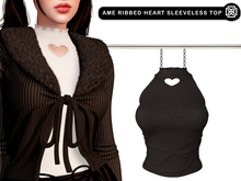 Addams // Ame Ribbed Heart Sleeveless Top // N*29