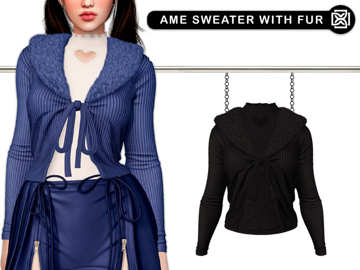 Addams // Ame Sweater with Fur // N*30