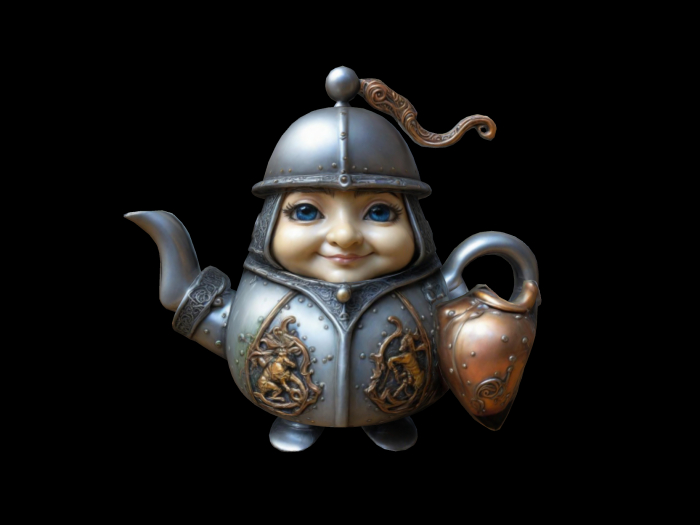 HB: Cute Medieval Knight Teapot FuLL PERM