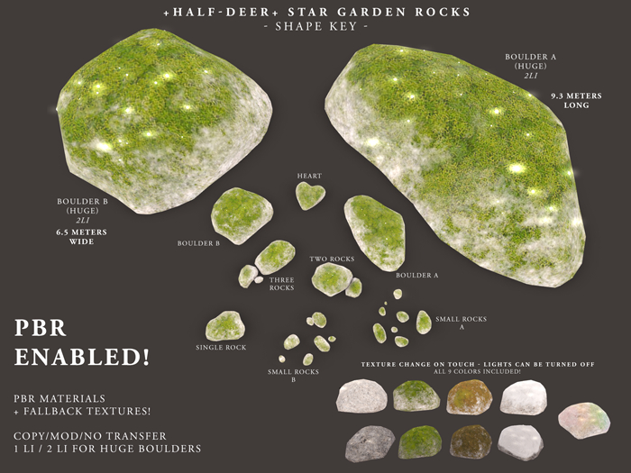 +Half-Deer+ Star Garden Rocks [9 colors]
