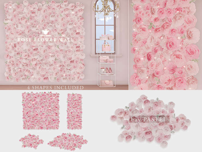+Half-Deer+ Rose Flower Wall [Pastel Set]