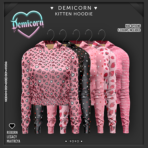 Demicorn - Kitten Hoodie - Patterns 1