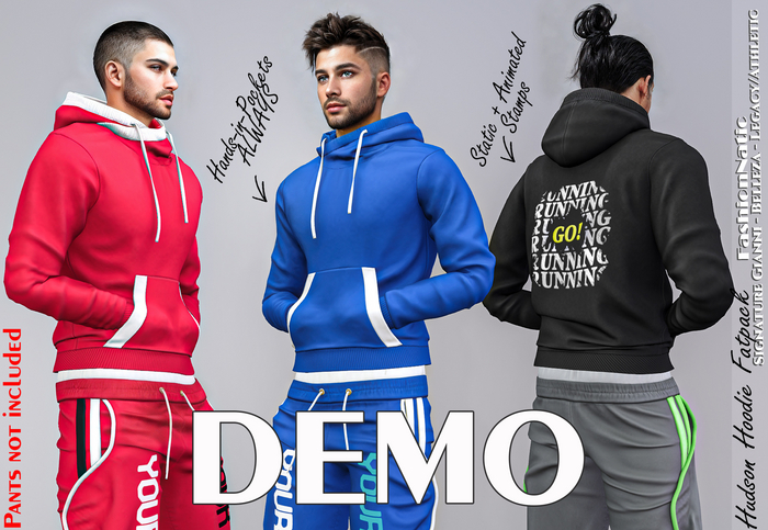 Demo Hoodie Hudson Mens Fatpack Colors - Signature Gianni, Belleza Jake, Legacy, Athletic - FashionNatic 