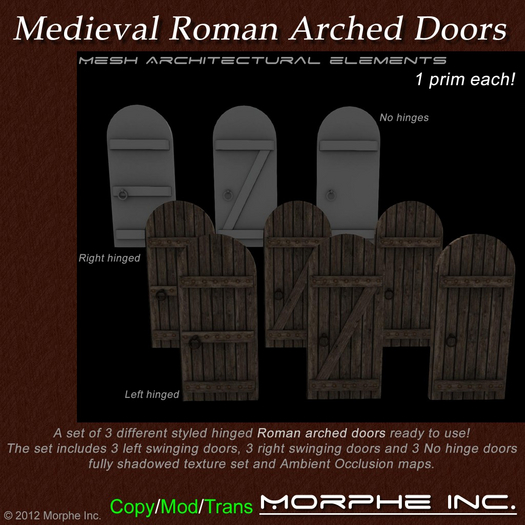 Medieval Roman arched doors (package)