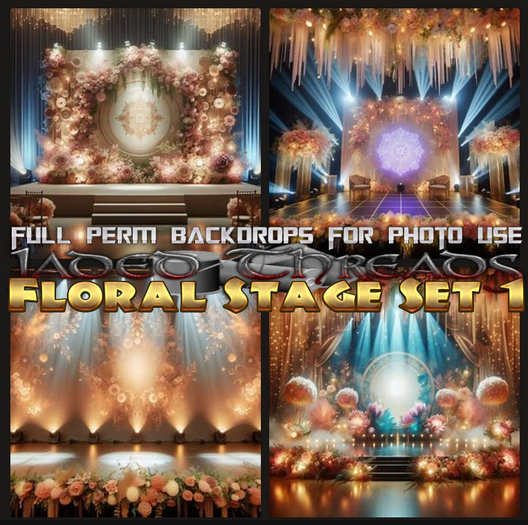 (JT)  Floral Stage Set 1 