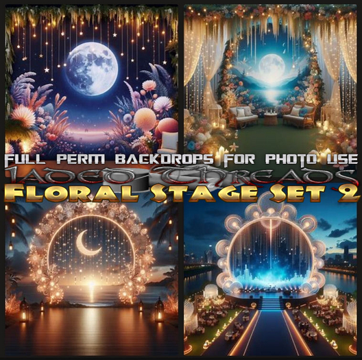 (JT) Floral Stage Set 2  
