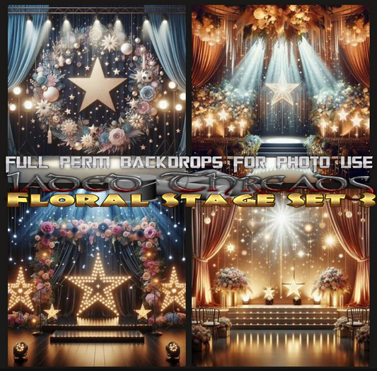 (JT) Floral Stage Set 3